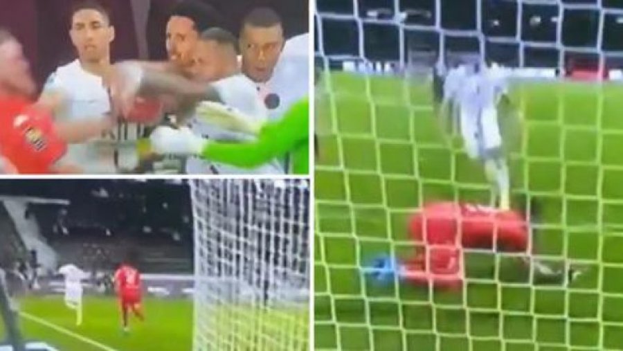 Portieri i Metzit e ndjek Mbappen pas zemërimit të golit të vonshëm, Neymar e ‘shpëton’ francezin duke e rrëzuar kundërshtarin