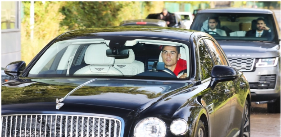 Ronaldo mbërrin në stërvitjen e Man United me Bentley 250 mijë paund, ndiqet nga dy roje private 