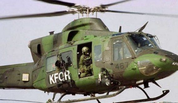Helikopteri i KFOR-it patrullon mbi veri gjysmë ore pas fluturimit të aeroplanëve serbë