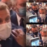 Macron goditet me vezë gjatë një vizite në shfaqjen e restoranteve