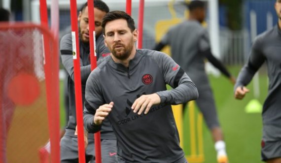 Messi stërvit me ekipin, në prag të ndeshjes ndaj Manchester City në Ligën e Kampionëve