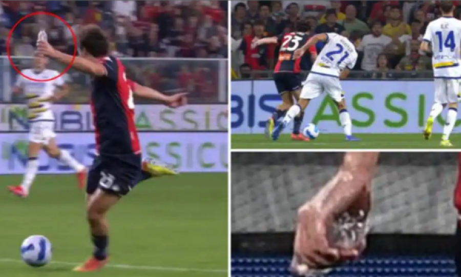 E veçantë ‘Serie A’ shënon gol të mrekullueshëm me shishe të ujit në dorë