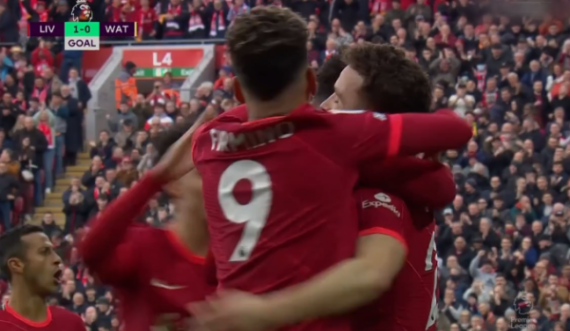 Liverpool kalon në epërsi ndaj Watfordit