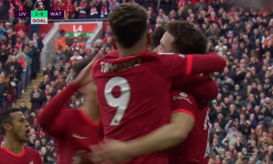 Liverpool kalon në epërsi ndaj Watfordit