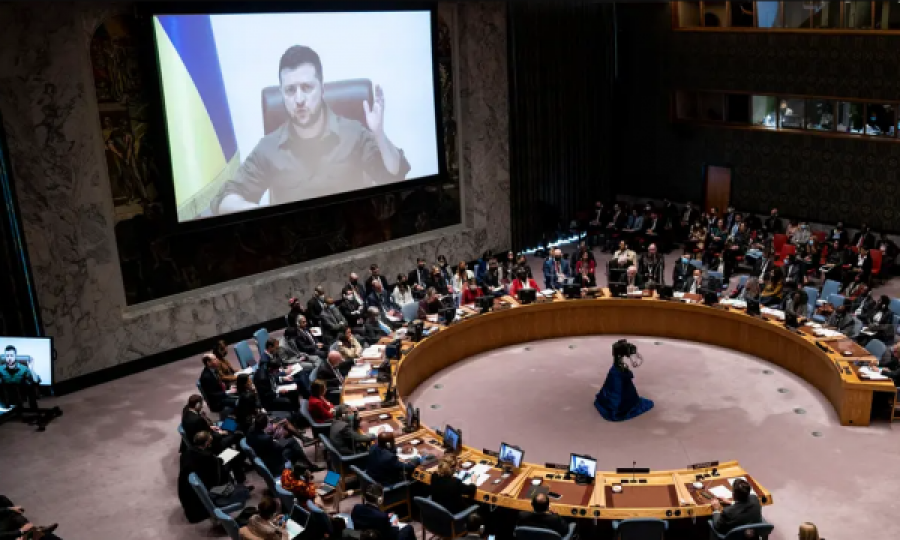 Zelenskiy prezanton në OKB një video të krimeve të ushtrisë ruse