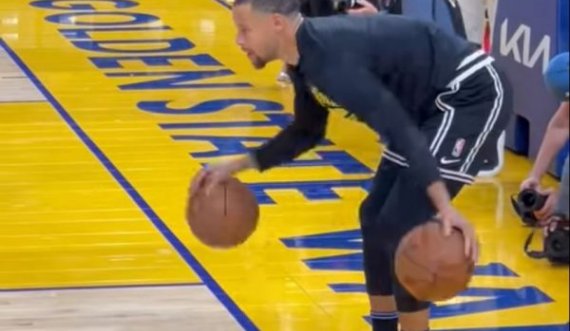 Steph Curry i mahnitshëm, dhuron spektakël me dy topa