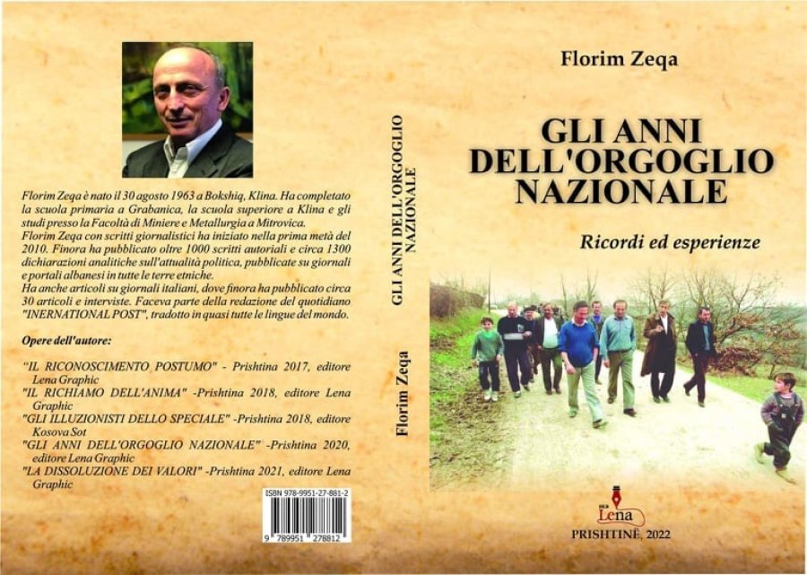 RECENSION PËR LIBRIN NË GJUHËN ITALIANE “GLI ANNI DELL’ORGOGLIO NAZIONALE” (VITET E KRENARISË KOMBËTARE