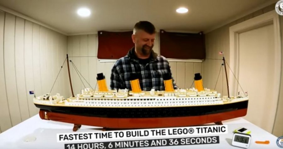 Vendos rekordin Guinness pasi montoi 'Titanikun' me lodrat Lego