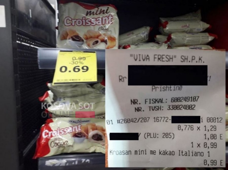'Viva Fresh Store' mashtron konsumatorët: Produkti nga 69 cent në stok faturohet në 99 te arka!