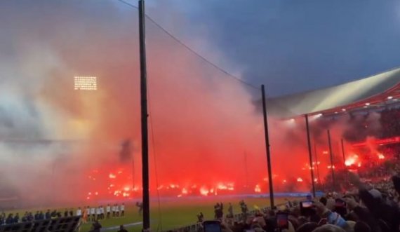 Tifozët e Feyenoordit dhe ata të Marseillet “e kallën flakë” stadiumin
