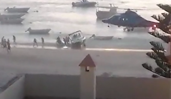 Kaos në plazh: Pushuesit vjedhin drogën e trafikantëve, policia i largon me helikopter