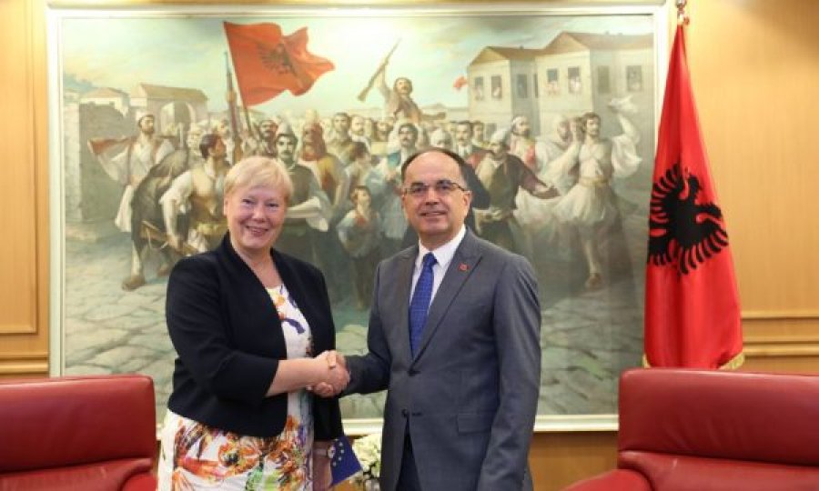 Ambasadorja e re e BE-së, Christiane Hohmann, vjen në Tiranë, i paraqet letrat kredenciale Begajt