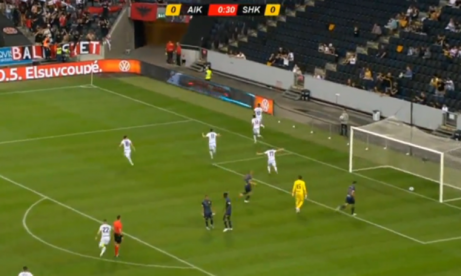 Hasani i Shkëndijës i shënon për 27 sekonda AIK-ut