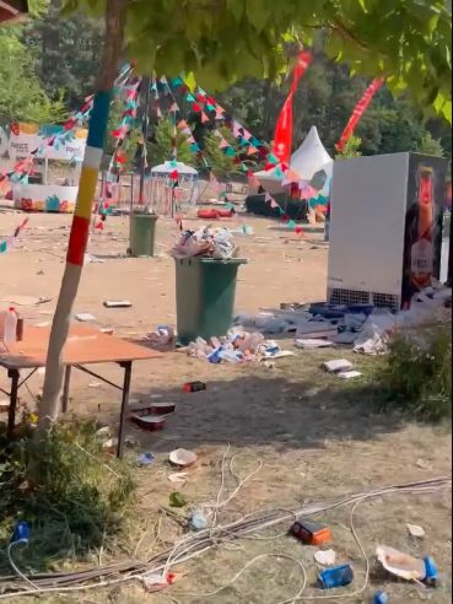 Gjendja në Parkun e Gërmisë një ditë pas Festivalit 'Sunny Hill': Mbeturina gjithandej