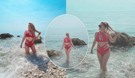 Rozana Radi humb 12 kilogramë, tregon format trupore në bikini
