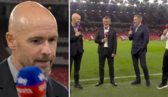 Ten Hag mezi përmbahet me deklarata, pas triumfit në derbin me Liverpoolin