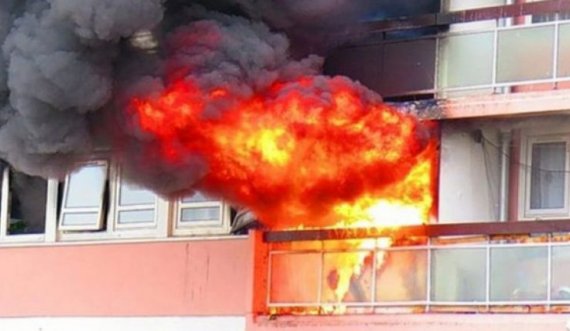 Fushë Kosovë: Nga një defekt i rrymës u përfshi nga zjarri një banesë dhe u lëndua një person
