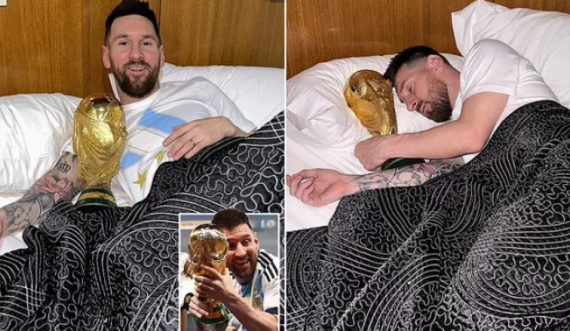 Nuk ishte e gjitha një ëndërr! Lionel Messi zgjohet duke përqafuar trofeun e Kupës së Botës