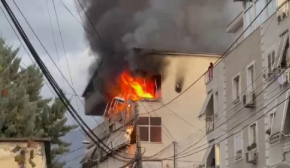 Përfshihet nga zjarri një ndërtesë , shkakton panik të banorët
