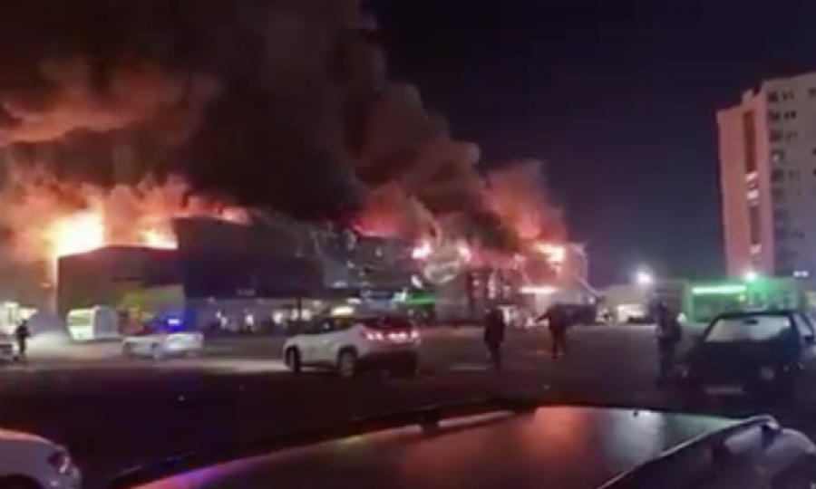 Zjarri i madh, digjet një supermarket në Ferizaj