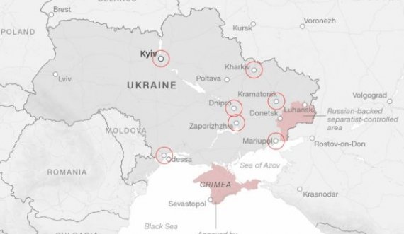 Harta e sulmit rus në Ukrainë, raportime nga banorët