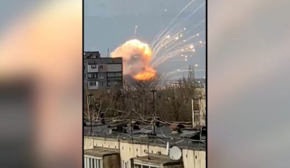 Shpërthim i madh në bazën ajrore të Ukrainës