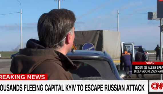 Raketat ruse fluturojnë gjatë raportimit direkt të gazetarit të CNN