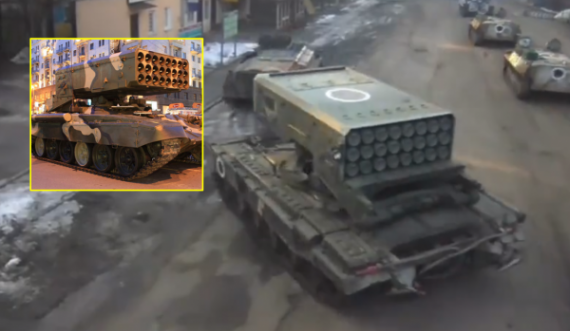 Pamje: Rusia fut në Ukrainë nga Bjellorusia baterinë e rëndë raketore “Solntsepek”