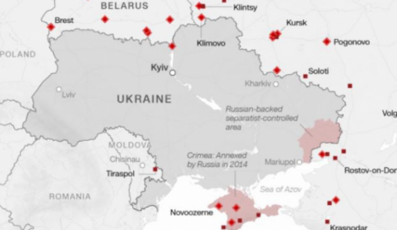 Rusia rrethon Ukrainën nga të tre anët