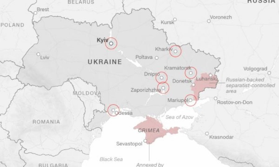 Harta e sulmit rus në Ukrainë, raportime nga banorët