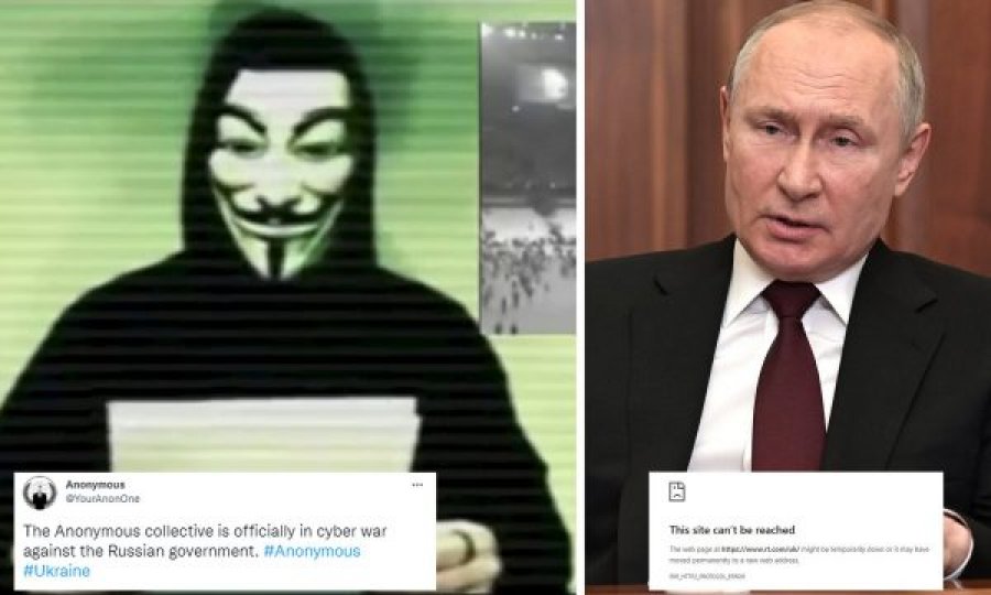 Hakerët e “Anonymous” po vazhdojnë sulmet ndaj faqeve të qeverisë ruse