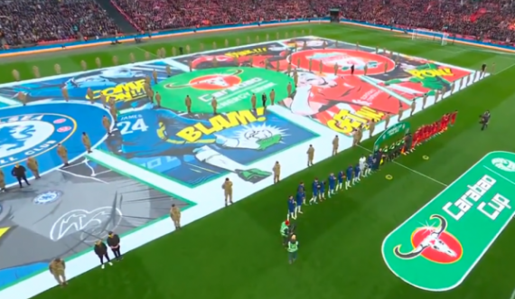 Finalja Chelsea-Liverpool, të gjithë në stadium solidarizohen me Ukrainën