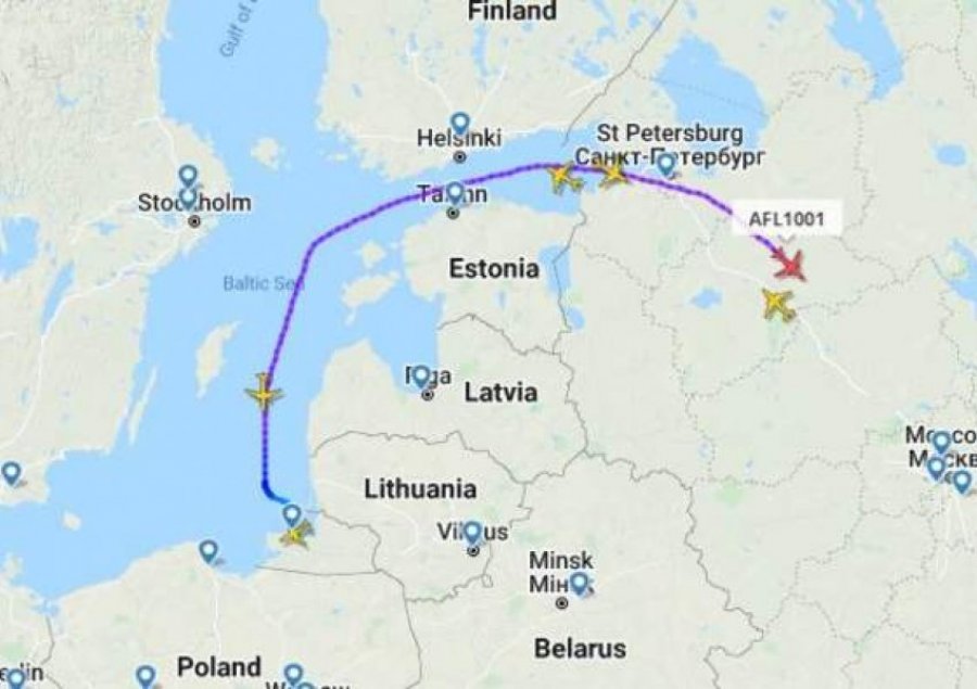Avionët rusë marrin rrugë të gjatë për të shmangur hapësirën ajrore të BE-së