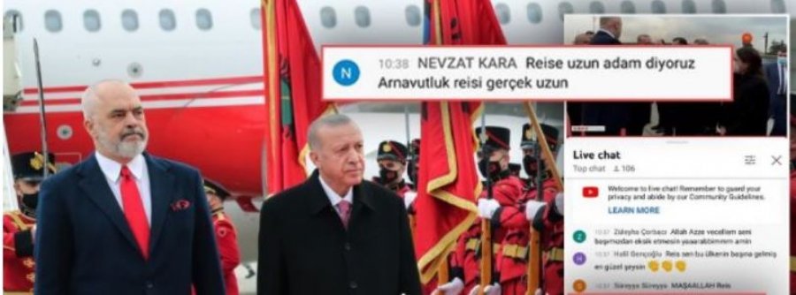 Kur e shikojnë me Edi Ramën turqit ”zhgënjehen” me gjatësinë e presidentit të tyre