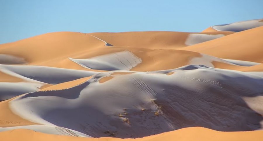 Bie dëborë në Sahara
