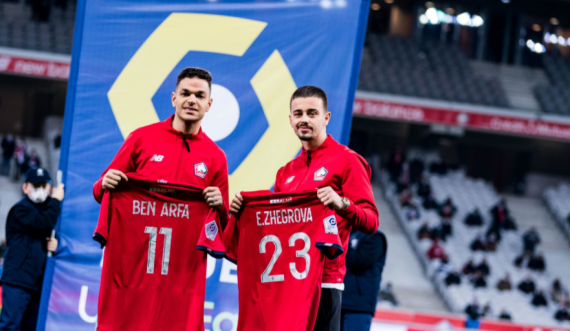 Edon Zhegrova dhe Ben Arfa prezantohen para tifozëve të Lilles