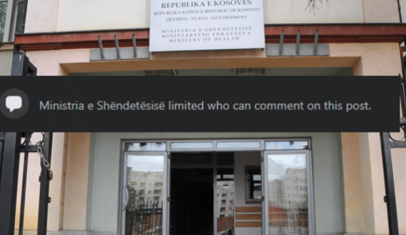 Ministria e Shëndetësisë heq mundësinë që qytetarët t’ia komentojnë postimet