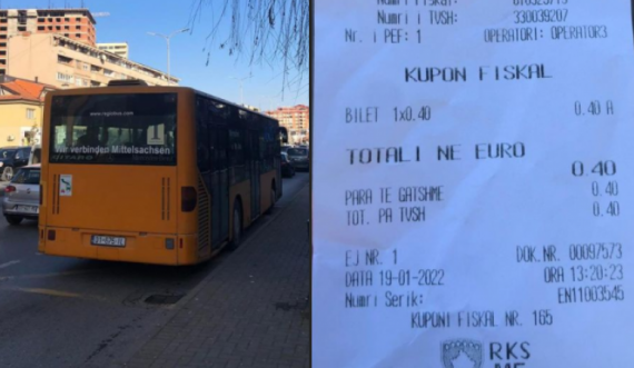 Skandal: Autobusët për Fushë Kosovë marrin 70 cent për biletë, kuponin e lëshojnë me çmim 40 cent