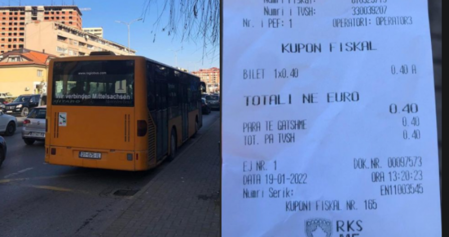 Skandal: Autobusët për Fushë Kosovë marrin 70 cent për biletë, kuponin e lëshojnë me çmim 40 cent