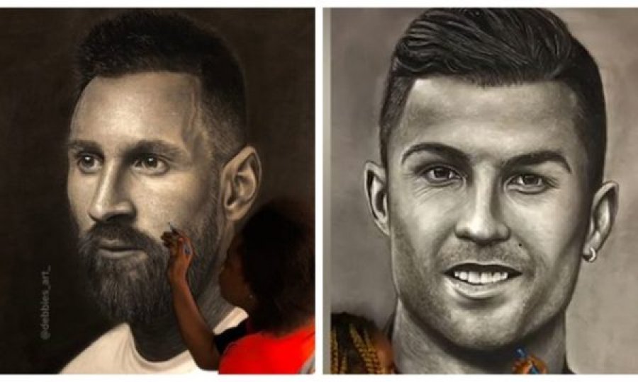 Portretet e Messit dhe Cristiano Ronaldos bëhen virale