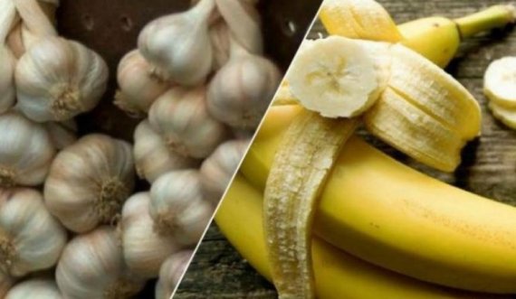 Ju duket e çuditshme, por kombinimi i hudhrës me bananen do t’ju befasojë 15 minuta pas konsumimit