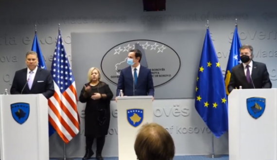 Escobar dhe Lajçak në konferencë me Kurtin: Vazhdojnë diskutimet për planet e javëve të ardhshme