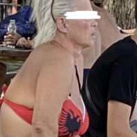 Serbja e moshuar vesh bikini me flamurin kuqezi, serbët nxisin një mal me komente të dhunshme: Është provokim