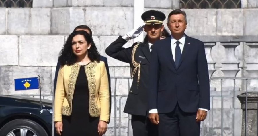 Presidentja Osmani pritet me ceremoni shtetërore në Slloveni