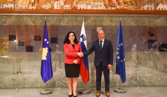 Presidentja Osmani takon zëvendëskryetarin e Parlamentit të Sllovenisë Danijel Krivec