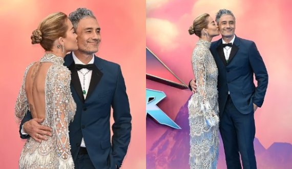 Premiera e “Thor: Love and Thunder”/ Rita Ora shkëlqen krah Taika Waititit, çifti nuk i kursejnë momentet romantike në tapetin blu