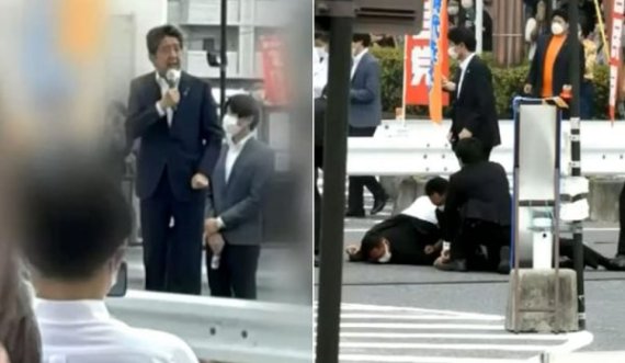 Momenti kur qëllohet me armë ish-kryeministri japonez, sulmuesi kapet menjëherë