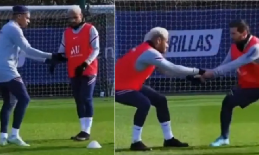 Neymari e injoroi Mbappen në stërvitje për të punuar me Messin