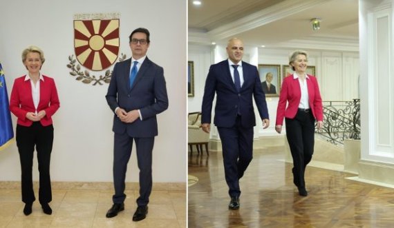 Von der Leyen në Shkup: Nëse e miratoni sot propozimin francez, negociatat mbahen javën e ardhshme