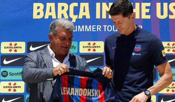Barça shpreson t’i fitojë 20 milionë euro nga shitja e fanellave të Lewandowskit
